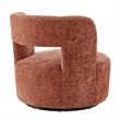 NPD Furniture Jazzlyn Fabric Swivel Accent Chair in Grenada Terracotta
