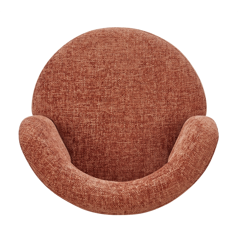NPD Furniture Jazzlyn Fabric Swivel Accent Chair in Grenada Terracotta