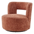 NPD Furniture Jazzlyn Fabric Swivel Accent Chair in Grenada Terracotta