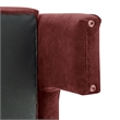 NPD Furniture Matteo Velvet Accent Arm Chair in Dainty Maroon
