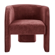 NPD Furniture Matteo Velvet Accent Arm Chair in Dainty Maroon