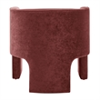 NPD Furniture Matteo Velvet Accent Arm Chair in Dainty Maroon