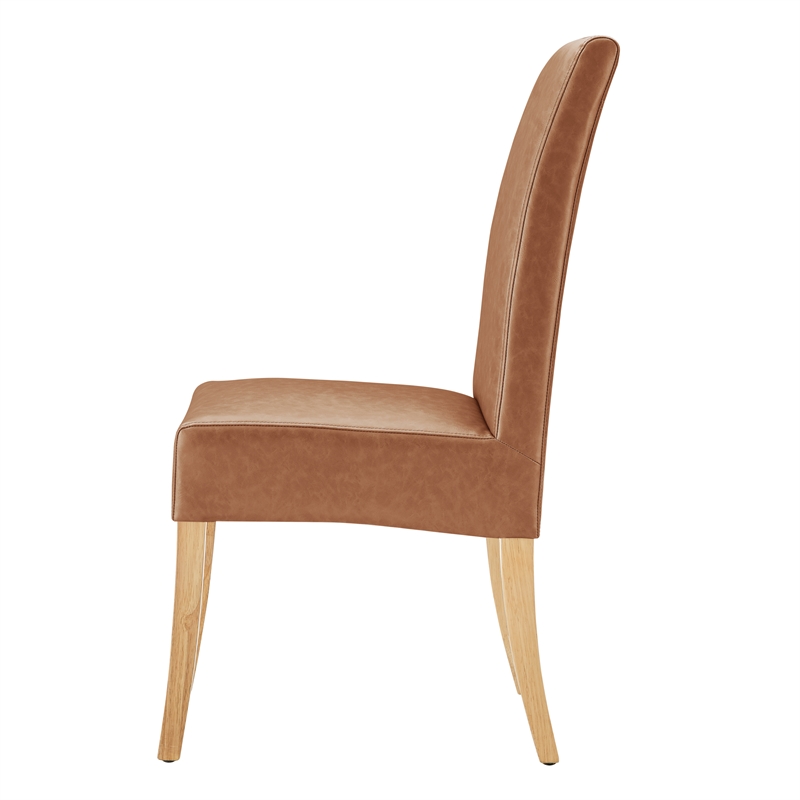 NPD Furniture Valencia PU Dining Side Chair in Vintage Cider (Set of 2)
