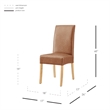 NPD Furniture Valencia PU Dining Side Chair in Vintage Cider (Set of 2)