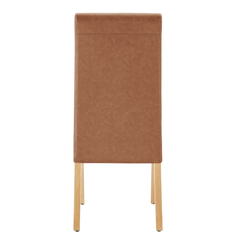 NPD Furniture Valencia PU Dining Side Chair in Vintage Cider (Set of 2)