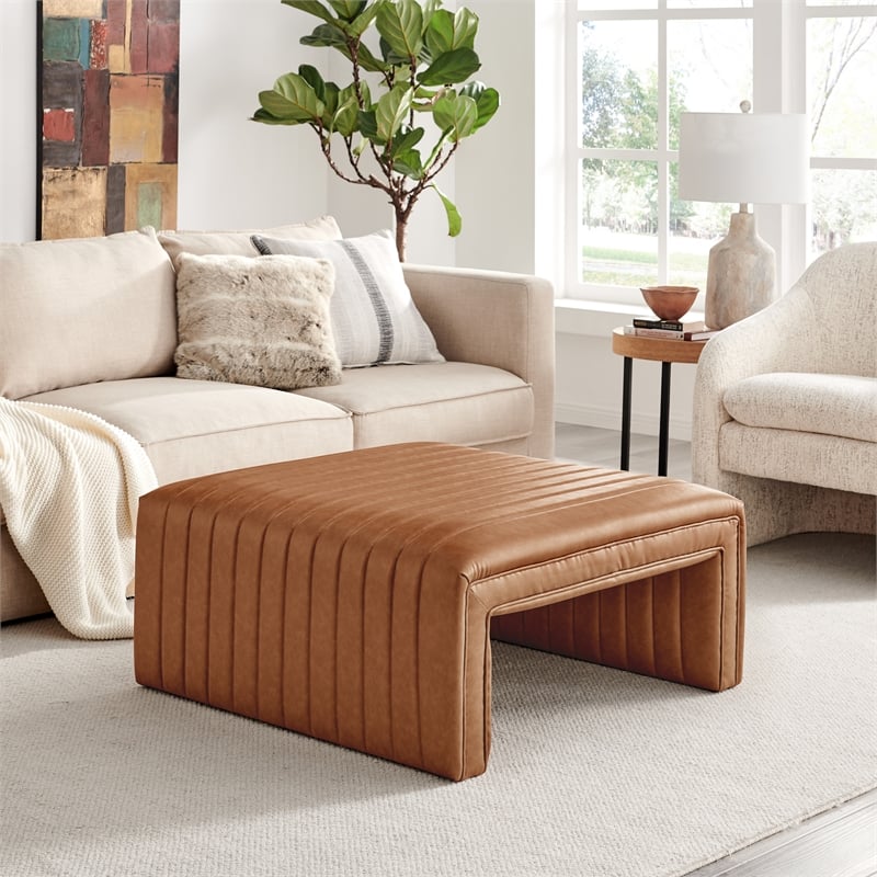 NPD Furniture Atkinson PU Coffee Table in Vintage Cider