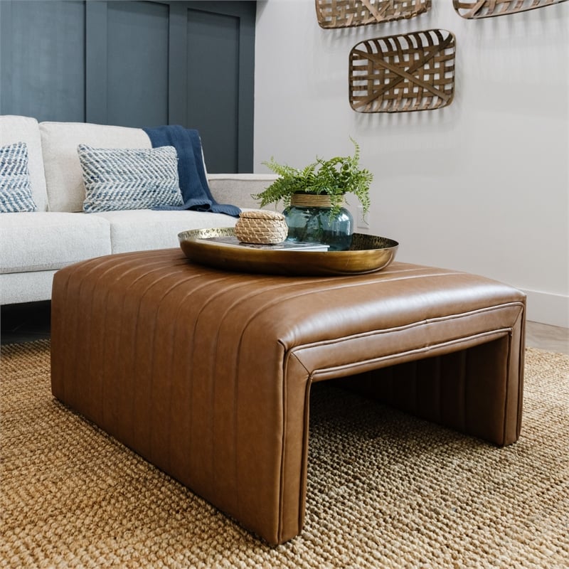 NPD Furniture Atkinson PU Coffee Table in Vintage Cider