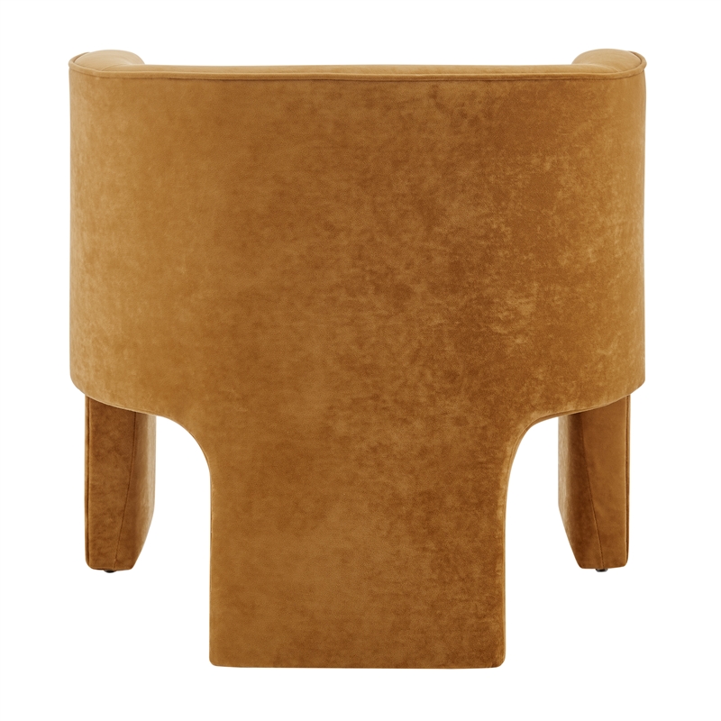 New Pacific Direct Matteo Velvet Accent Arm Chair in Dainty Caramel