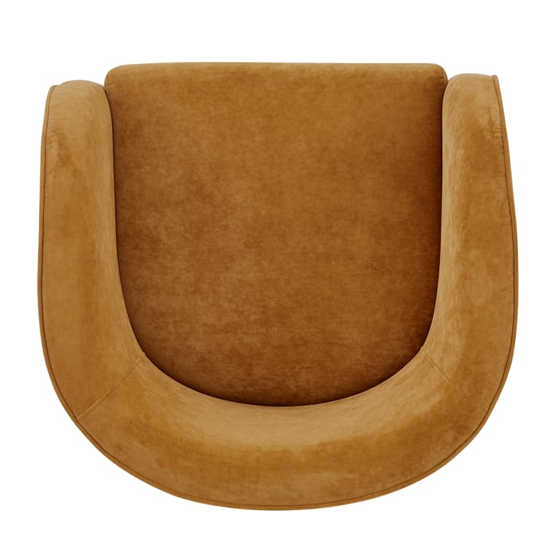 New Pacific Direct Matteo Velvet Accent Arm Chair in Dainty Caramel