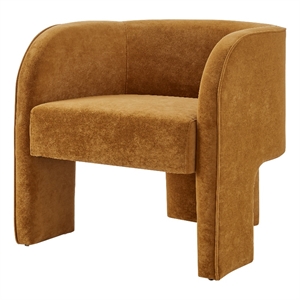 New Pacific Direct Matteo Velvet Accent Arm Chair in Dainty Caramel