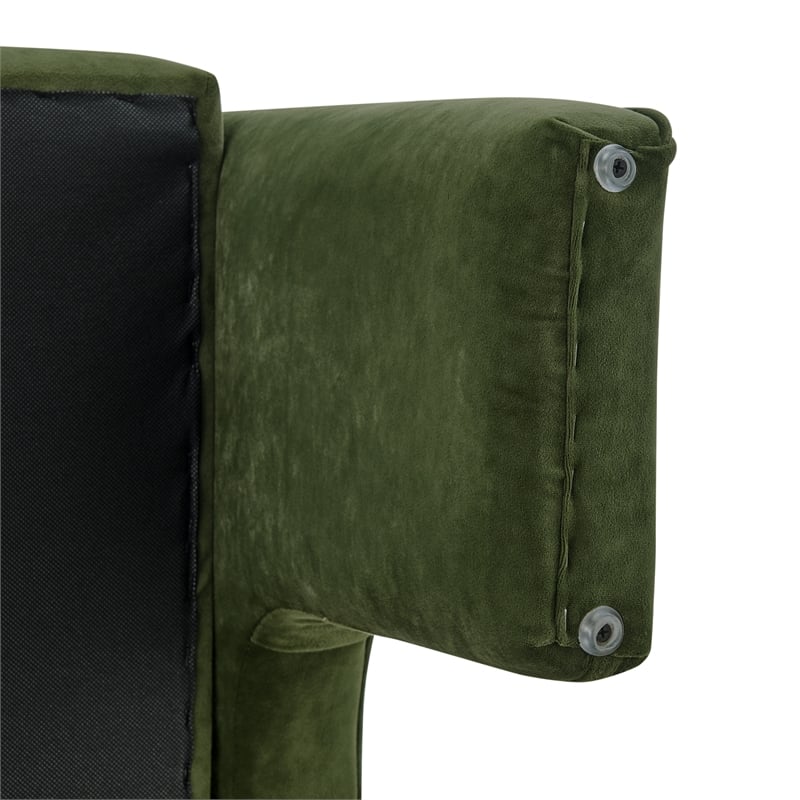 NPD Furniture Matteo Velvet Accent Arm Chair in Dainty Green