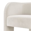 NPD Furniture Matteo Velvet Accent Arm Chair in Dainty Cream