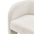 NPD Furniture Matteo Velvet Accent Arm Chair in Dainty Cream