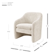 NPD Furniture Zella Fabric  Accent Arm Chair in Concord Cream