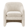 NPD Furniture Zella Fabric  Accent Arm Chair in Concord Cream