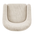 NPD Furniture Zella Fabric  Accent Arm Chair in Concord Cream