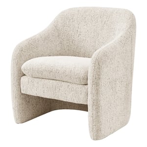 NPD Furniture Zella Fabric  Accent Arm Chair in Concord Cream
