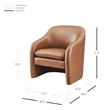NPD Furniture Zella Faux Leather Accent Arm Chair in Vintage Cider