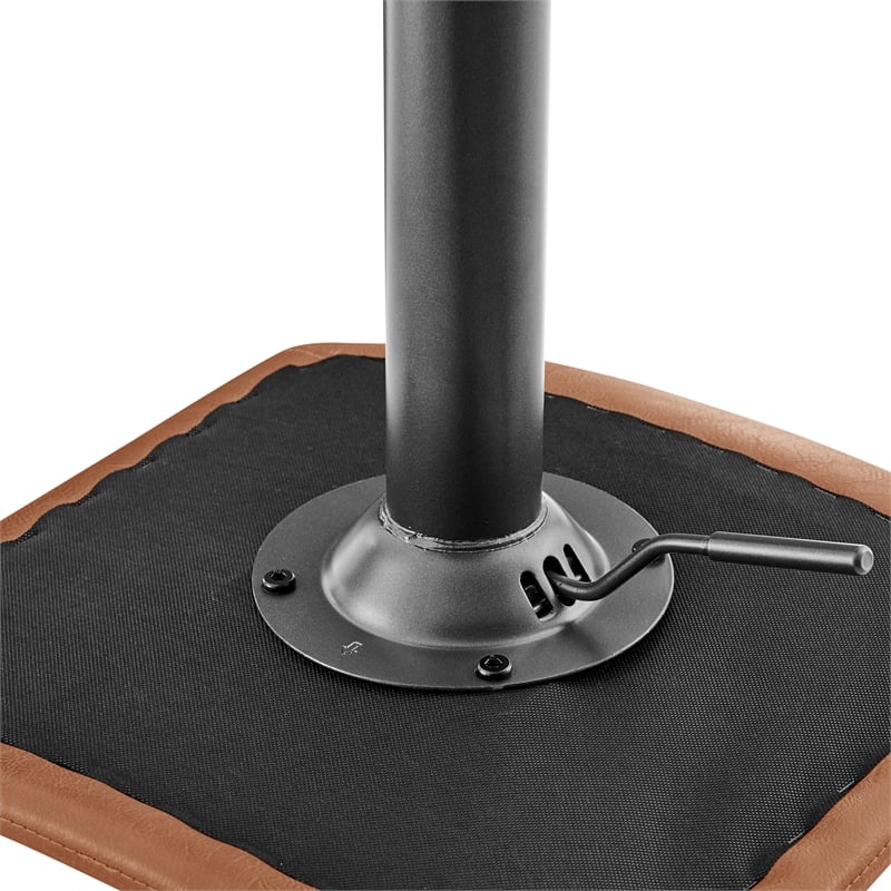 New Pacific Direct Bruce PU Gaslift Bar Stool in Toasted Caramel (Set of 2)