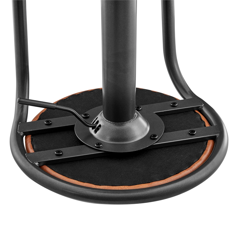 NPD Furniture Elijah PU Gaslift Bar Stool in Toasted Caramel (Set of 2)