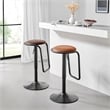NPD Furniture Elijah PU Gaslift Bar Stool in Toasted Caramel (Set of 2)