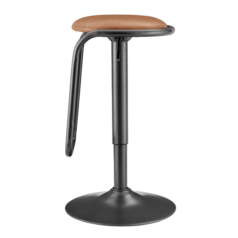 NPD Furniture Elijah PU Gaslift Bar Stool in Toasted Caramel (Set of 2)