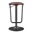 NPD Furniture Elijah PU Gaslift Bar Stool in Toasted Dark Brown (Set of 2)