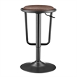 NPD Furniture Elijah PU Gaslift Bar Stool in Toasted Dark Brown (Set of 2)