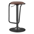 NPD Furniture Elijah PU Gaslift Bar Stool in Toasted Dark Brown (Set of 2)