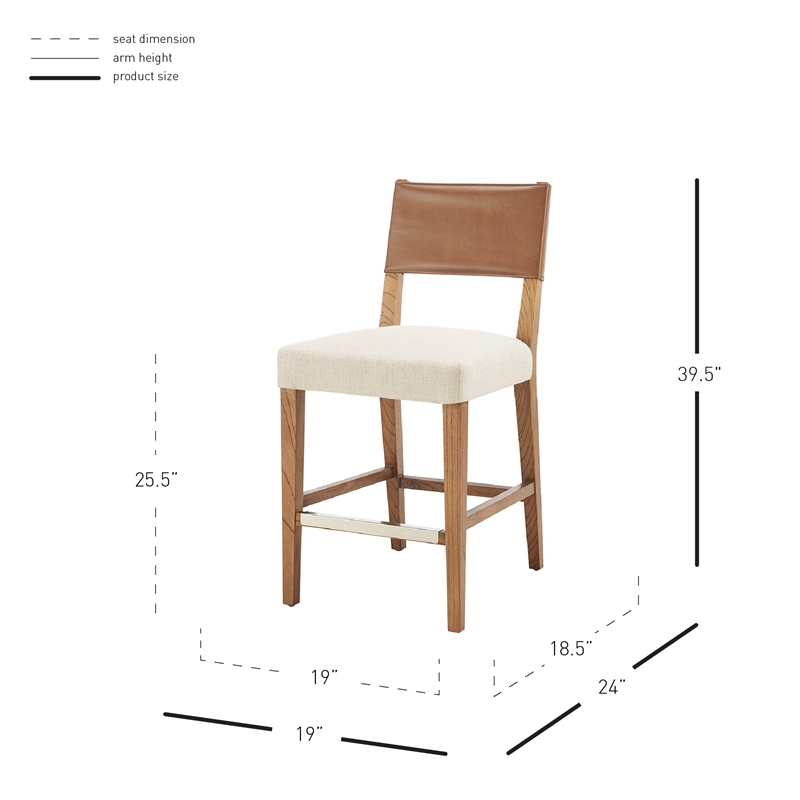 NPD Furniture Kylo PU/Fabric Counter Stool