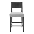 NPD Furniture Kylo PU/Fabric Counter Stool in Borneo Black/Meridien Gray