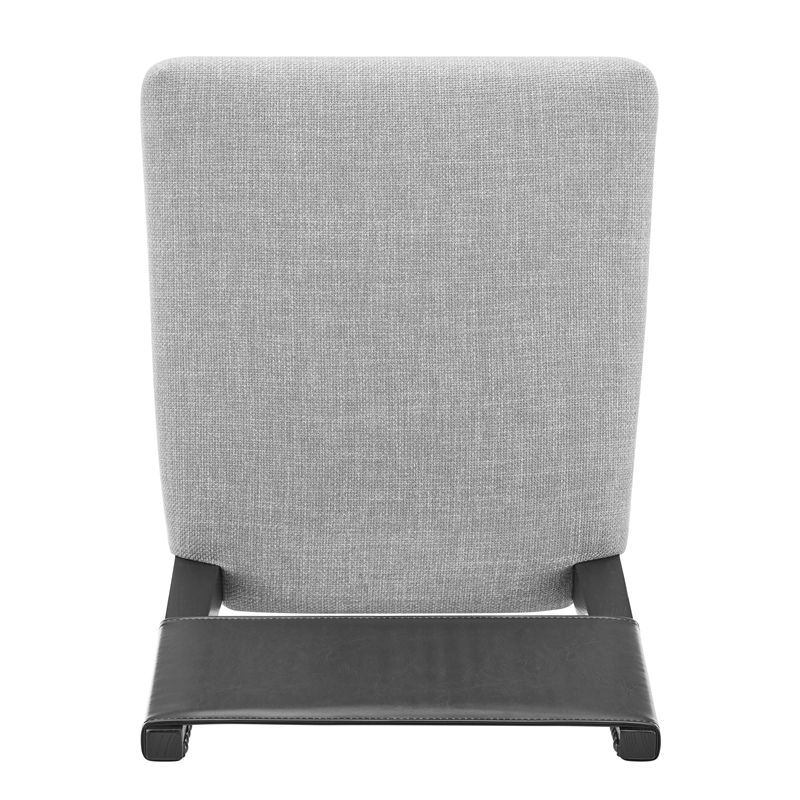 New Pacific Direct Kylo PU/Fabric Counter Stool in Borneo Black/Meridien Gray