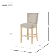 NPD Furniture Milton Fabric Counter Stool in Pasadena Beige