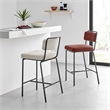 NPD Furniture Zander Fabric Counter Stool in Pebbled Cream (Set of 4)
