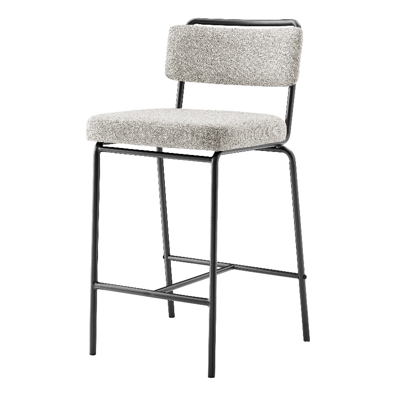 NPD Furniture Zander Fabric Counter Stool in Pebbled Cream (Set of 4)