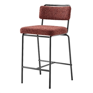 New Pacific Direct Zander Fabric Counter Stool in Pebbled Terracotta (Set of 4)