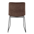 NPD Furniture Bruce PU Dining Side Chair in Toasted Dark Brown (Set of 2)