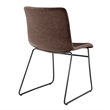 NPD Furniture Bruce PU Dining Side Chair in Toasted Dark Brown (Set of 2)