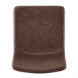 NPD Furniture Bruce PU Dining Side Chair in Toasted Dark Brown (Set of 2)
