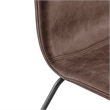 NPD Furniture Bruce PU Dining Side Chair in Toasted Dark Brown (Set of 2)