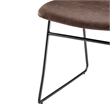 NPD Furniture Bruce PU Dining Side Chair in Toasted Dark Brown (Set of 2)