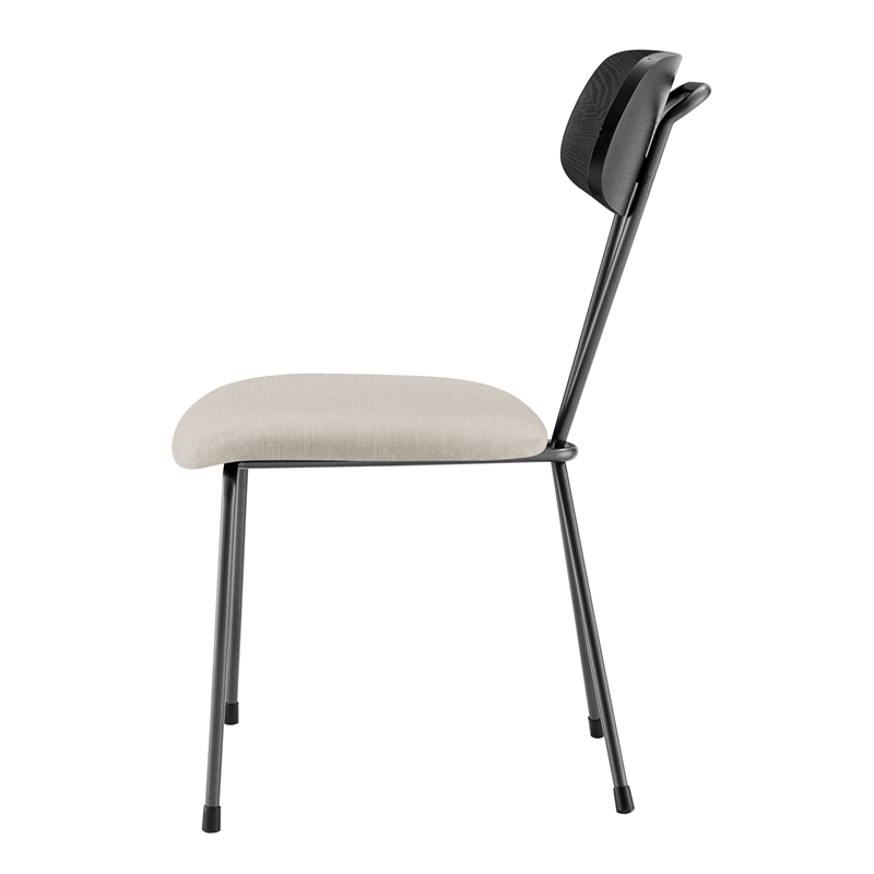 NPD Furniture Elise Fabric Dining Side Chair in Magnolia Cream (Set of 4)