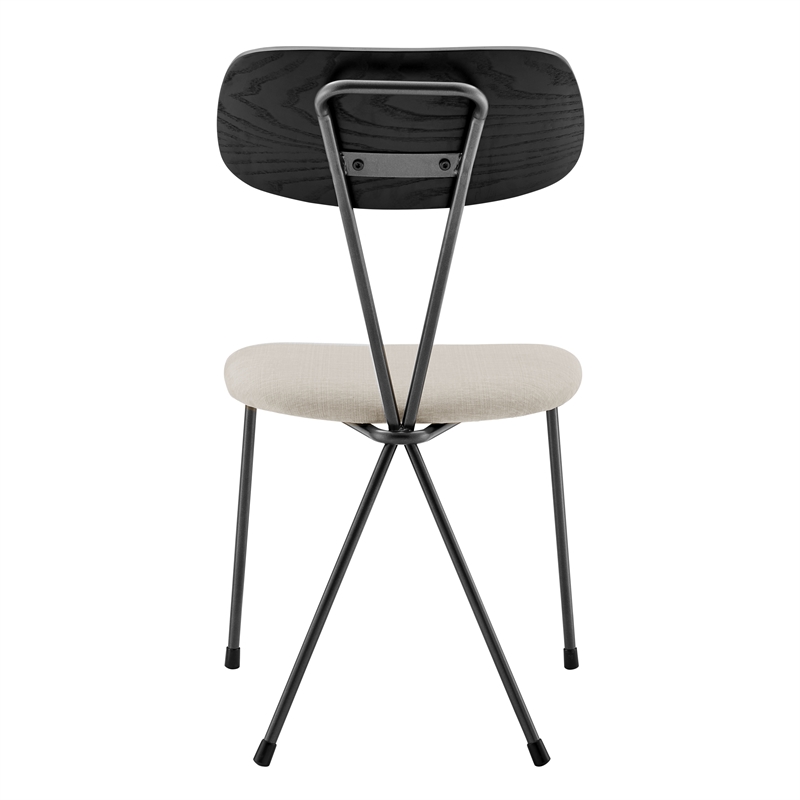NPD Furniture Elise Fabric Dining Side Chair in Magnolia Cream (Set of 4)