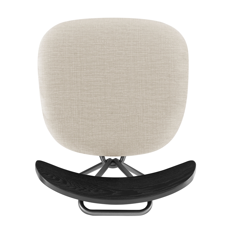 NPD Furniture Elise Fabric Dining Side Chair in Magnolia Cream (Set of 4)