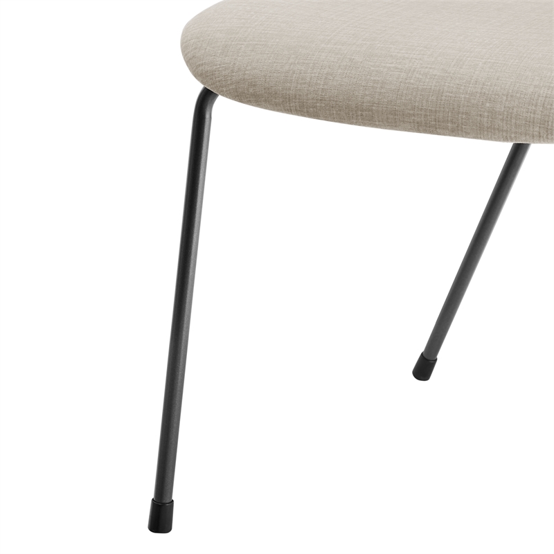 NPD Furniture Elise Fabric Dining Side Chair in Magnolia Cream (Set of 4)