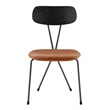 NPD Furniture Elise PU Dining Side Chair in Toasted Caramel (Set of 4)