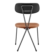 NPD Furniture Elise PU Dining Side Chair in Toasted Caramel (Set of 4)