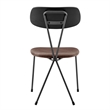 NPD Furniture Elise PU Dining Side Chair in Toasted Dark Brown (Set of 4)