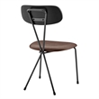 NPD Furniture Elise PU Dining Side Chair in Toasted Dark Brown (Set of 4)