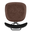 NPD Furniture Elise PU Dining Side Chair in Toasted Dark Brown (Set of 4)
